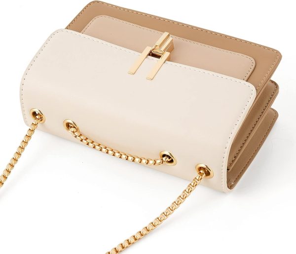 Color-Block Crossbody Bags for Women Leather Cross Body Purses Cute Designer Handbags Shoulder Bag Medium Size - Image 3