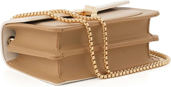 Color-Block Crossbody Bags for Women Leather Cross Body Purses Cute Designer Handbags Shoulder Bag Medium Size - Image 4