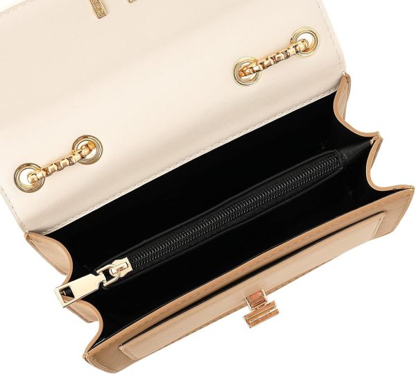 Color-Block Crossbody Bags for Women Leather Cross Body Purses Cute Designer Handbags Shoulder Bag Medium Size - Image 8