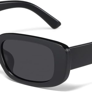Rectangle Sunglasses for Women Men Trendy Y2k Retro 90s Sun Glasses UV400 Protection Cool Square Frame