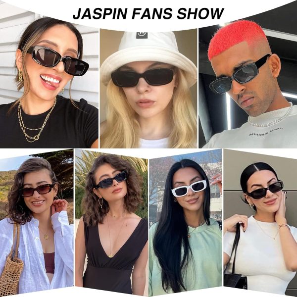 Rectangle Sunglasses for Women Men Trendy Y2k Retro 90s Sun Glasses UV400 Protection Cool Square Frame - Image 2