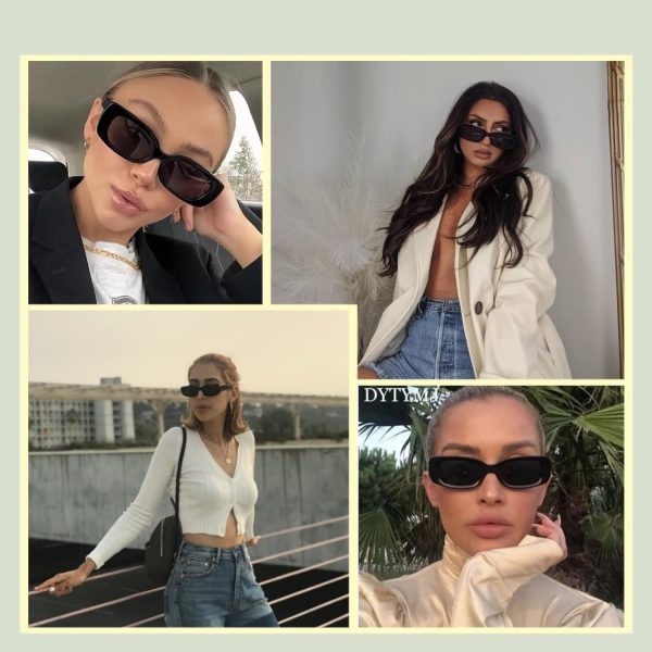 Rectangle Sunglasses for Women Men Trendy Y2k Retro 90s Sun Glasses UV400 Protection Cool Square Frame - Image 3