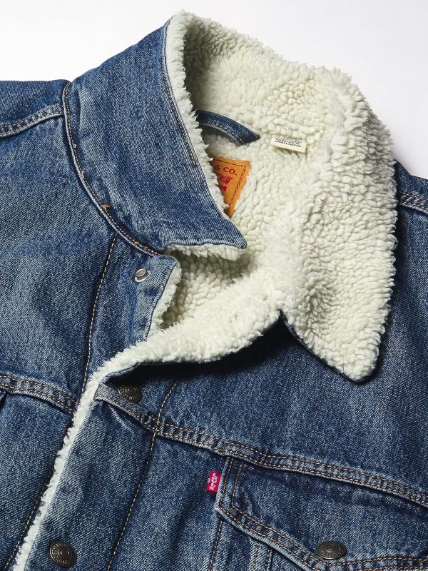 Men's Sherpa Lined Trucker Jacket (Regular, Big & Tall Sizes) - Image 3