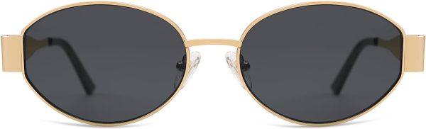 Retro Oval Sunglasses for Women Trendy Sun Glasses Classic Shades SJ1217 - Image 2