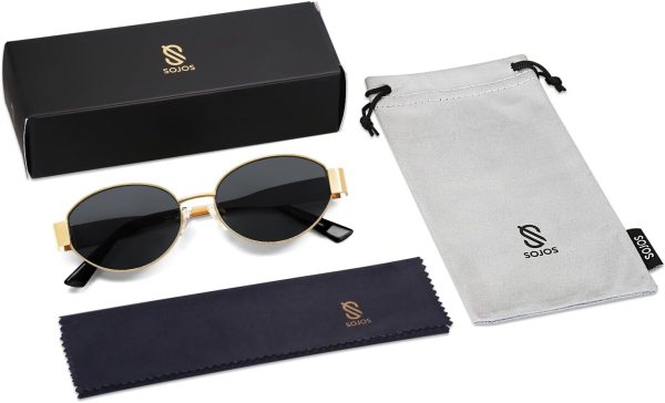 Retro Oval Sunglasses for Women Trendy Sun Glasses Classic Shades SJ1217 - Image 6