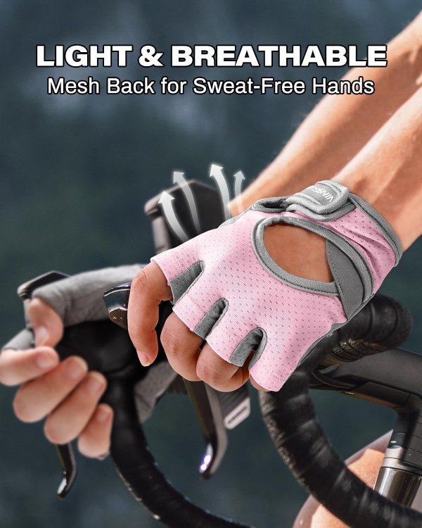 VINSGUIR Breathable Workout Gloves for Women, Weight Lifting Gloves for Gym, Cycling, Exercise, Fitness and Training, with Excellent Grip and Cushion Pads - Image 4