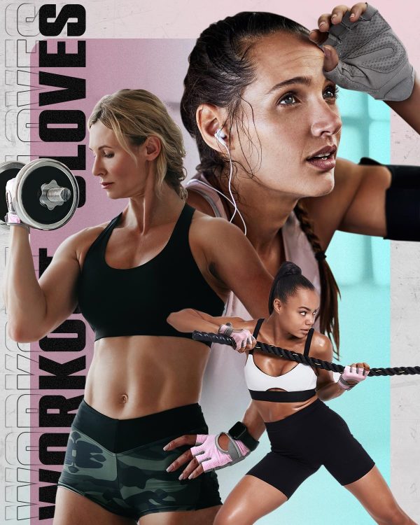 VINSGUIR Breathable Workout Gloves for Women, Weight Lifting Gloves for Gym, Cycling, Exercise, Fitness and Training, with Excellent Grip and Cushion Pads - Image 7