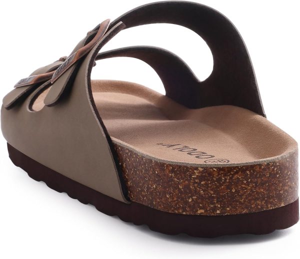 Women's Cork Footbed Slide Sandal, Comfortable Summer Beach Sandals with Adjustable Buckle - Image 6